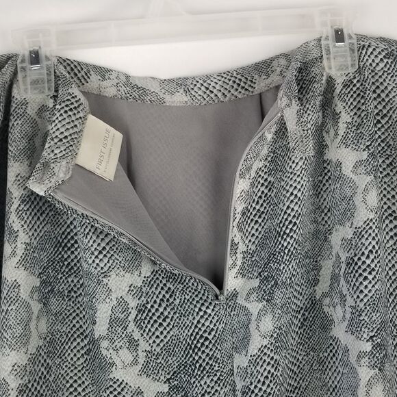 First Edition, a LIZ CLAIBORNE COMPANY BLAKE GRAY SNAKESKIN SKIRT. SZ 16. - Picture 8 of 12